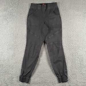 Spanx. Elastic Waist Women's Size Large‎ Gray High Rise Stretch Twill Ankle Zip